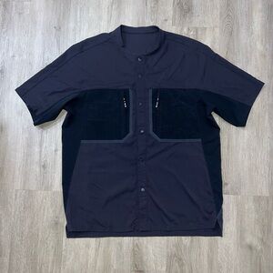 NWOT Lululemon Men's Water-Repellent Black Hiking Short-Sleeve Shirt Size L